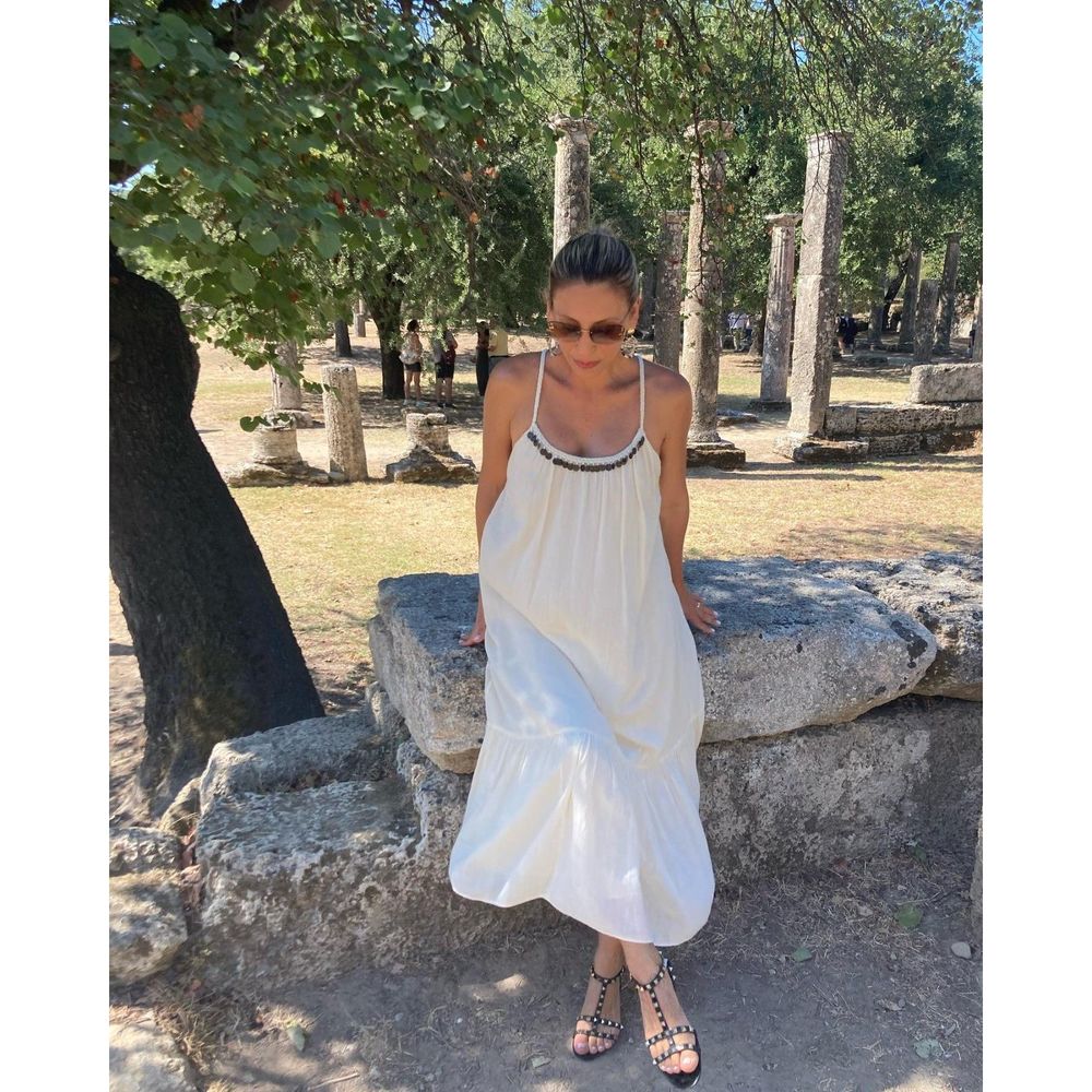 ZARA MIDI DRESS WITH COIN DETAIL